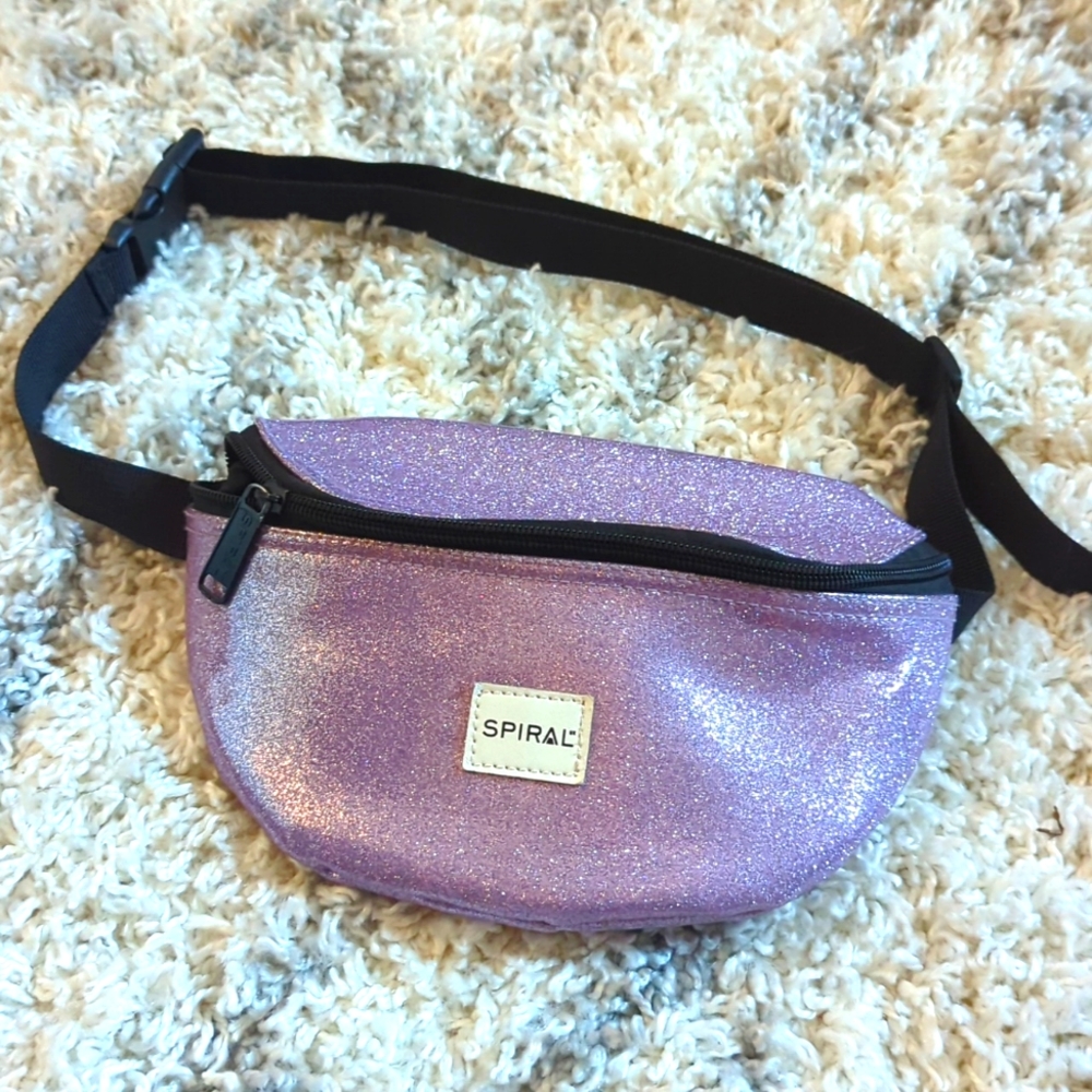 Purple glitter fanny pack